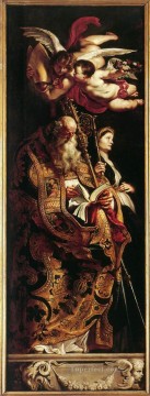ピーター・パウル・ルーベンス Painting - 十字架の上げ 聖アマンドとヴァルプルギス バロック ピーター・パウル・ルーベンス
